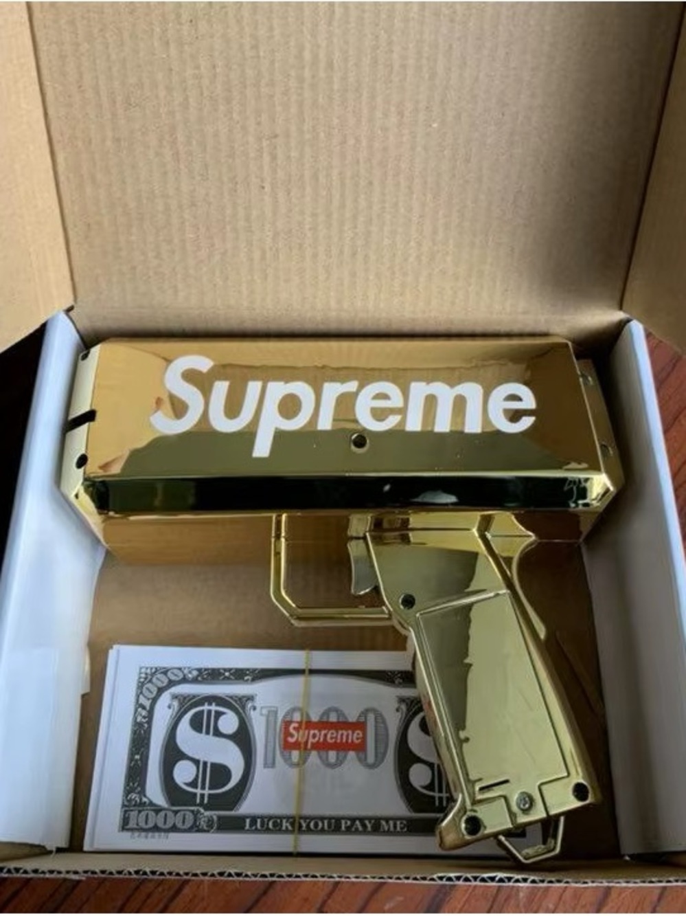 Supreme Cash Cannon Gun Gold Edition Party Money Gun SS17 Collectible Shooter